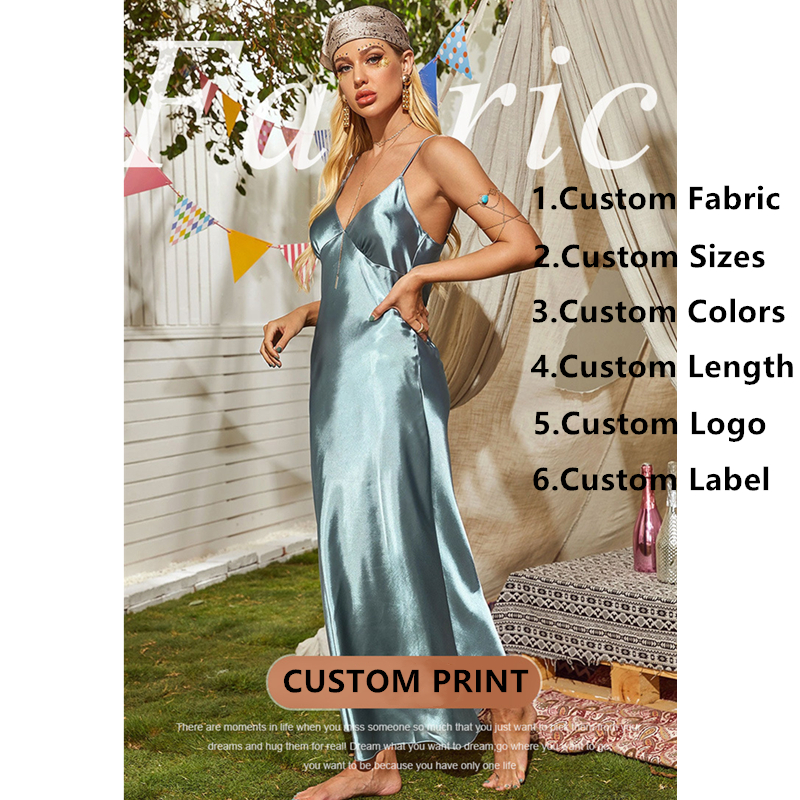 2022 летние Вечерние платья на заказ, женские повседневные шелковые вечерние Платья-макси для ужина, пикантное женское элегантное атласное платье-комбинация на бретелях