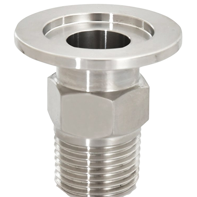 Sanitary Stainless Steel 304 1/4" BSPT Vacuum Adapter X NW/KF25 Flange