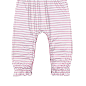 RTS Pink Stripe Christmas Santa bordado Mono para niños manga larga Niña al por mayor mameluco - Product Image 6