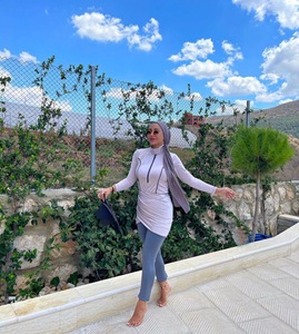 Burkini de haute qualité avec imprimé floral <span class=keywords><strong>UPF</strong></span> <span class=keywords><strong>50</strong></span> + écologique tissu à séchage rapide maillots de bain musulmans maillots de bain conceptions bas quantité minimale de commande - Product Image 6