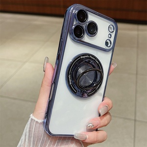 เคสโทรศัพท์แบบวงแหวนโลหะหมุนได้ 360 องศา พร้อมแม่เหล็ก สำหรับ iPhone 17 Air 16 E 15 14 Plus 13 12 Pro Max  เคสกันกระแทกแบบชุบแข็งแรง - Product Image 3