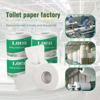 Papel Higiénico Antibacterial Desechable, Ecológico, Suave, Impreso Personalizado, 100% Pulpa Virgen, Rollos de 2/3 Capas con Núcleo Hueco para Hoteles