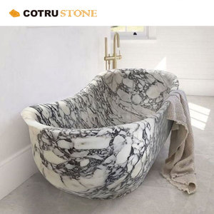 Natuursteen Materiaal Calacatta Violet Marmeren Villa Indoor Moderne Luxe Badkuip Woondecoratie Aangepast Ontwerp - Product Image 1