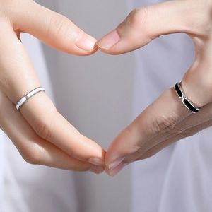Couple Rings Stainless Steel Cross Shape Open Design Unisex Jewelry Gift - Product Image 2