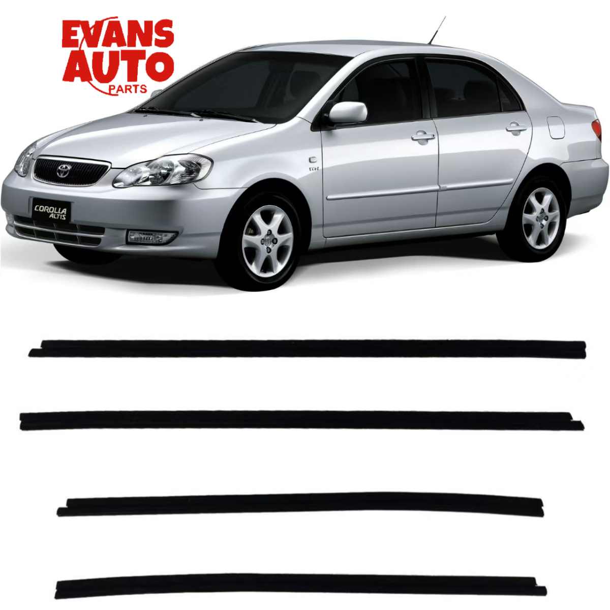Driver Side Front Door Window Glass For 2009-2013 Toyota Corolla (USA Built, Non-J VIN)