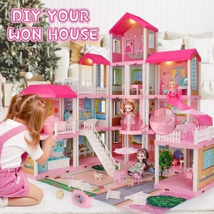 Nuevo diseño <span class=keywords><strong>niñas</strong></span> regalo niños plástico luz <span class=keywords><strong>casa</strong></span> <span class=keywords><strong>de</strong></span> <span class=keywords><strong>muñecas</strong></span> muebles y accesorios conjunto tamaño grande princesa Castillo <span class=keywords><strong>casa</strong></span> <span class=keywords><strong>de</strong></span> <span class=keywords><strong>muñecas</strong></span> - Product Image 4