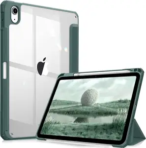 Custodia per Tablet iPad 10 generazione custodia sottile ibrida portamatite incorporato custodia antiurto con guscio posteriore trasparente