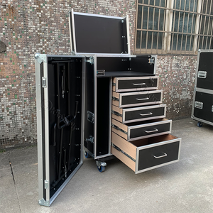 Kkmark Hoạt Động Ngoài Trời Đa Chức Năng Sản Xuất <span class=keywords><strong>5</strong></span> Ngăn Kéo Máy Trạm Trường Hợp Chuyến Bay Với Nắp Bên Bảng Bánh Xe - Product Image 6