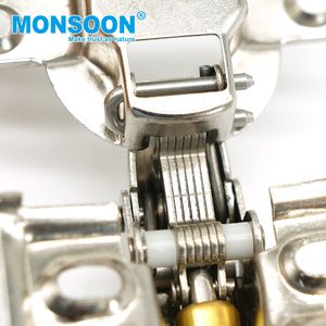 Bisagras de brazo corto ocultas de cierre suave para puertas de armario de cocina, de acero hidráulico con bisagra especial para estructuras de armarios y muebles - Product Image 6