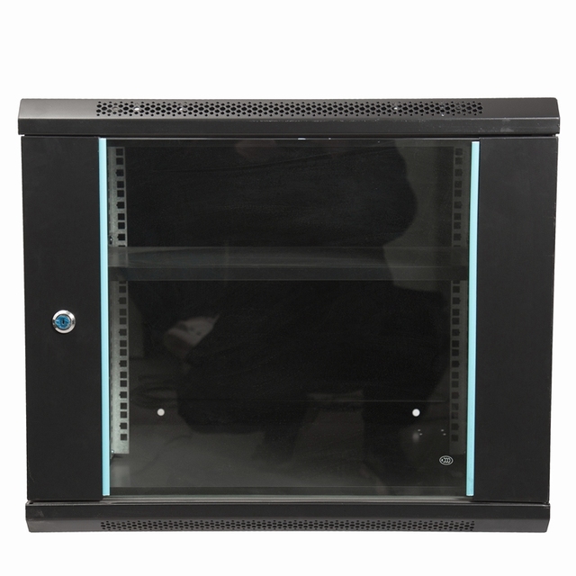 Selling 9U Wall Mount Network Server Rack IP20 Server Rack Case Cabinet 19 Inches Toughened Glass Door or Mesh Door 600*600*500