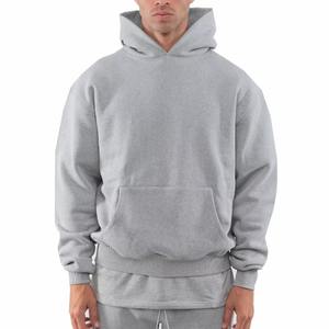 Sudadera con Capucha para Hombre, Nuevo Diseño, Algodón Grueso, Felpa Francesa, Estilo Urbano Holgado, Hombros Caídos, Sudadera Lisa para Hombre - Product Image 3
