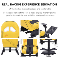 GY019 Full Motion Race Car Sim Racing Rig Simulator Cabina de conducción para Thrustmaster TX Racing Wheel,G27,G29,Playstation 2 3