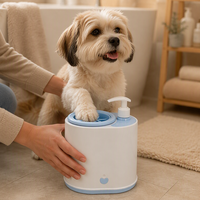 Machine de lavage électrique pour pattes de chien, sans essuyage, avec gel moussant pour l'entrée des animaux (chats et chiens)