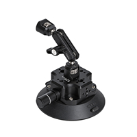 Support de caméra à ventouse en aluminium CNC de 4,5 pouces avec interface filetée 1/4 pouce, support de ventouse pour voiture, vélo, porte-bagages de toit