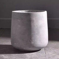 Jardinières rondes minimalistes modernes en ciment Pots de fleurs en béton d'intérieur/d'extérieur pour le prêt de paysages extérieurs ou intérieurs