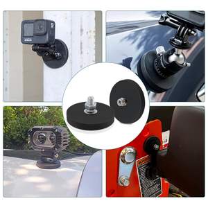 מפעל סין n52 neodymium d22 d88 פנימי חוט שחור חזק גומי מצופה מגנט קטן עגולה קטן - Product Image 6