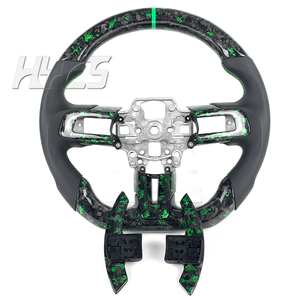 Volant de course en fibre de carbone forgée personnalisé pour <span class=keywords><strong>Ford</strong></span> Mustang Shelby GT350 GT500 Coupé 2015-2023 <span class=keywords><strong>V8</strong></span> Super Snake Mach1 - Product Image 1
