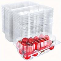 Usine personnalisée jetable en plastique transparent restaurant coquille de palourde à emporter boîte d'emballage alimentaire transparent boîte à charnière en PET