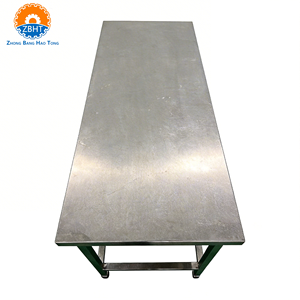 Mesa de Trabajo de Acero Inoxidable para Empacado en Mataderos y Plantas de Procesamiento de Carne, Mesa de Trabajo de Grado Industrial - Product Image 2