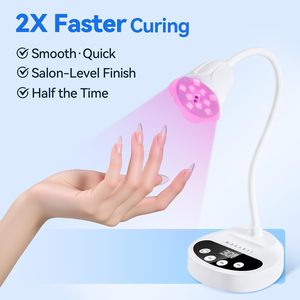 Lámpara de Uñas Portátil Inalámbrica de Plástico de Alta Calidad para Curado Rápido, Secador de Uñas Recargable USB con Cuello de Ganso y Sensor Automático 4 - Product Image 2