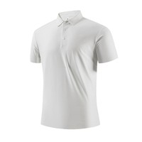 Haut de créateur pour homme en nylon à manches courtes, col montant, séchage rapide, idéal pour le golf, la course et les occasions décontractées – Collection été haut de gamme