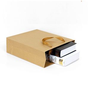 Bolsas de Regalo de Cartón Kraft Blancas y Marrones con Asas, Impresas con su Propio Logotipo, para Regalos, Manualidades y Compras, Empaque Personalizado - Product Image 1