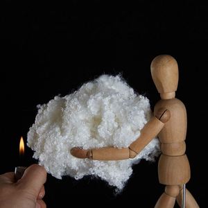 Material de Relleno de <span class=keywords><strong>Fibra</strong></span> de Poliéster Conjugada <span class=keywords><strong>Hueca</strong></span> Súper Corta, Hipoalergénico, Hidrófilo, de Color Blanco, PSF 7D - Product Image 4