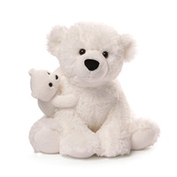Ours en peluche noir avec logo personnalisé de 30 Cm, jouets mignons avec ruban d'impression maman et bébé