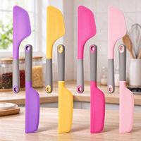 Spatule en silicone pour la pâtisserie, antiadhésive, résistante à la chaleur, grattoir à crème pour gâteaux, outil de cuisine pour mélanger