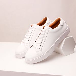 Chaussures décontractées pour hommes grande taille, style britannique, en cuir véritable, à lacets, semelle épaisse en caoutchouc, motif uni, en cuir pleine fleur, fabriquées à la main - Product Image 4