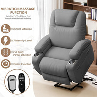 Fauteuil inclinable électrique en similicuir PU avec télécommande, massage et chauffage pour personnes âgées, idéal pour home cinéma