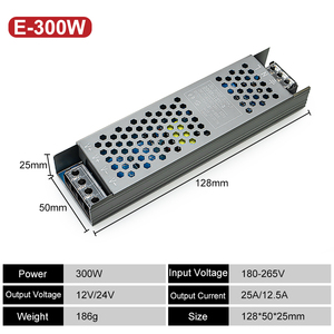 新しい到着60W 100W 150W 200W 300W 400W DC 12V 24V AC220V LEDストリップ用スイッチング電源変圧器アダプター - Product Image 6
