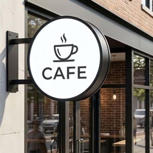 Custom Round LED Lightbox Sign Wall Mount Aluminum Frame Waterproof Advertising Light Boxes Display For Salon <b>Bar</b> Cafe - Product Image 5