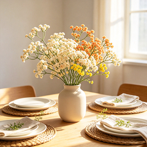 Nouvelles <span class=keywords><strong>fleurs</strong></span> artificielles en PVC souple type Gypsophile pour décorations de mariage, intérieur et extérieur, vente en gros - Product Image 5