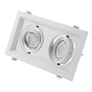 2020 nuevo cuadrado doble cabezas blanco <span class=keywords><strong>GU10</strong></span> MR16 montaje LED proyector lámpara - Product Image 4
