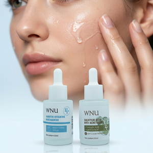 Sérum facial liquide éclaircissant anti-rides WNU OEM à l'arbutine et à la vitamine C, hydratant, à la nicotinamide et à l'<span class=keywords><strong>acide</strong></span> hyaluronique pour le visage, le cou, les mains et la <span class=keywords><strong>peau</strong></span> - Product Image 2