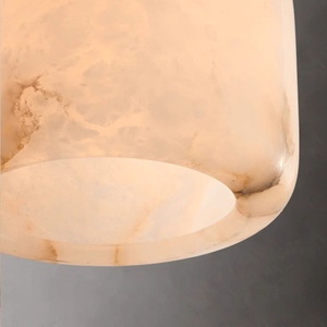 <span class=keywords><strong>Suspension</strong></span> nordique minimaliste en cuivre et albâtre pour salle à manger, chambre principale, restaurant, <span class=keywords><strong>lampe</strong></span> suspendue en marbre et laiton - Product Image 5