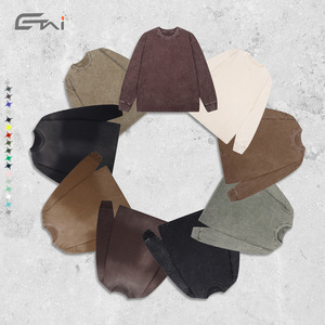 Abbigliamento da <span class=keywords><strong>uomo</strong></span> Dreaming Lion |   T-Shirt Vintage in Cotone Pesante Lavato di Alta Qualità 230g, Manica Lunga, Tinta Unita, Maglietta Base per <span class=keywords><strong>Uomo</strong></span> e Donna - Product Image 1