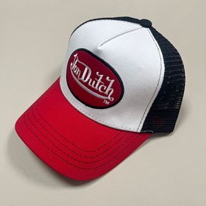 <strong>VON</strong> Nylon Baseball Cap Letter Sun-Protective Mesh Embroidery 6-Panel Adjustable <strong>Dutch</strong> Trucker <strong>Hat</strong> - Product Image 5