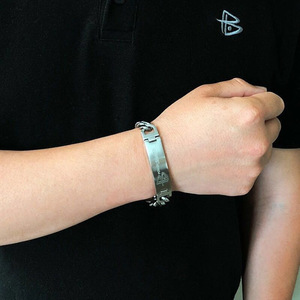 Power Balance <b>Titanium</b> Steel Bracelet <b>Chain</b> Link Unisex Fitness Jewelry - Product Image 2