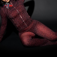 Ensemble de vêtements de sport personnalisés pour femmes, veste de yoga à imprimé léopard et pantalon évasé taille haute, ensemble de sport 2 pièces pour la salle de sport