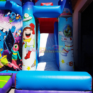 Castillo inflable extraterrestre de calidad comercial, casa de brinco inflable para niños, castillo inflable de alienígena espacial con tobogán - Product Image 3