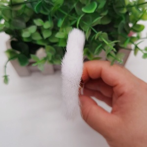 Pelo suave y esponjoso, mango blanco <span class=keywords><strong>de</strong></span> metal dorado, cepillo <span class=keywords><strong>de</strong></span> ventilador grande, 9cm, 11,5 cm, máscara Facial <span class=keywords><strong>de</strong></span> esteticista corta, cepillo <span class=keywords><strong>de</strong></span> ventilador - Product Image 2