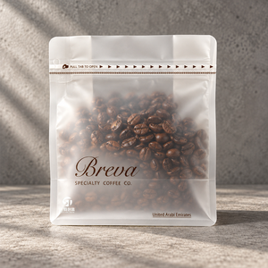 Custom Logo Coffee <b>Bags</b> Eight Side Seal Resealable Pouches with Valve for <b>Roasted</b> Coffee Beans Nuts Tea 100g 150g 250g 500g FDA - Product Image 1