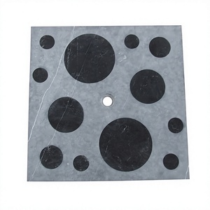 Receveur de douche moderne carré en acier inoxydable et résine SMC, design marbre noir, pour usage hôtelier, OEM BST-003A-FOST, fabriqué en Malaisie - Product Image 1