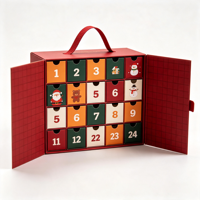 Boîte vide de luxe pour calendrier de l'avent à 24 tiroirs, compte à rebours de Noël, emballage pour coffret cadeau de bijoux et cosmétiques, vente en gros
