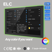 Panel de Control Inteligente para Hogar de 10.1 Pulgadas, Tablet Android 14 con Montaje en Pared POE, Pantalla con Barra de Luz LED Lateral, RK3576S, Controlador Inteligente para Hogar y Hotel
