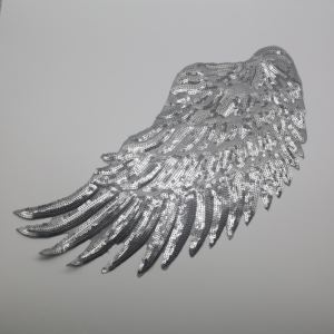 Nouveau Style Angle <span class=keywords><strong>Wing</strong></span> Bling Bling Applique Perles Paillettes Gros T-shirt Patchs - Product Image 2