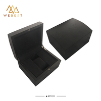 Boîte d'emballage de montre de luxe Webest, boîte à montre en bois, boîte à montre noire pour cadeau