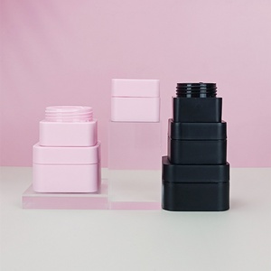 Factory Empty Uv Gel Nail Polish <b>Jar</b> Bpa Double Wall Frosted Face Cream Pp <b>Jars</b> Cosmetic Square <b>Plastic</b> Acrylic Powder <b>Jars</b> - Product Image 3